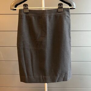 J Crew The Pencil Skirt Wool Blend in Black Size 2
